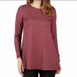 New Mr Max Burgundy Wine Soft Knit Tunic Top Size Small bin 3G
